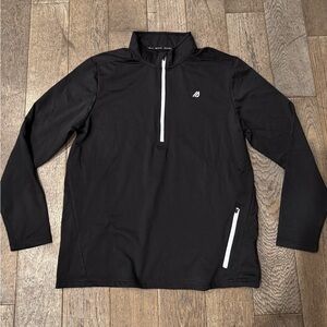 Men’s Eddie Bauer Motion 1/4 Zip performance  Pullover Fleece Black Large $98